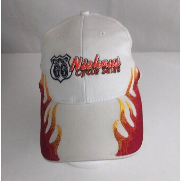 Sun Cap Route 66 Niehans Cycle Sales Embroidered Adjustable Unisex Baseball Cap - Picture 2 of 7